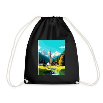 Garmisch Partenkirchen Germany Travel Poster WPA - Drawstring Bag - black - Front