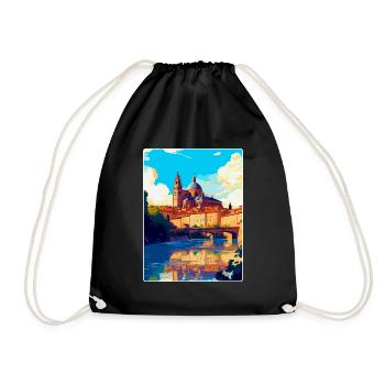 Salamanque Espagne Affiche de voyage vintage Souvenir WPA - Sac de sport léger - noir - Devant