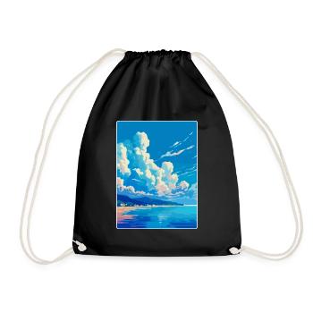 Cote D Azur France French Riviera France Poster - Drawstring Bag - black - Front