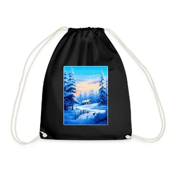 Lappland Finnland Vintage Reiseplakat Souvenir WPA - Turnbeutel - Schwarz - Vorne