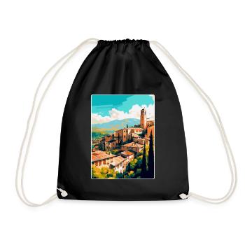 Grenade Espagne Affiche de voyage vintage WPA Souvenir - Sac de sport léger - noir - Devant