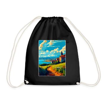 La Corogne Espagne Affiche de voyage vintage WPA Souvenir - Sac de sport léger - noir - Devant