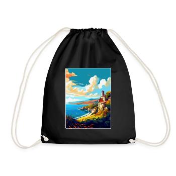 Galicien Spanien Vintage Reiseplakat WPA Souvenir - Turnbeutel - Schwarz - Vorne