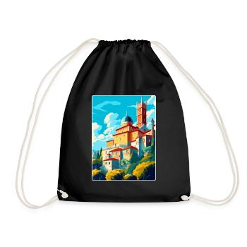 Sintra Portugal Affiche de voyage vintage Souvenir WPA - Sac de sport léger - noir - Devant