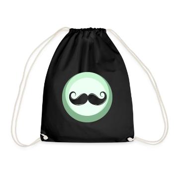 Bart Schnurrbart Gentleman - Turnbeutel - Schwarz - Vorne