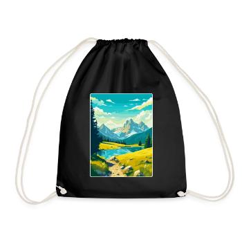 Parc national de Durmitor Monténégro Affiche de voyage - Sac de sport léger - noir - Devant