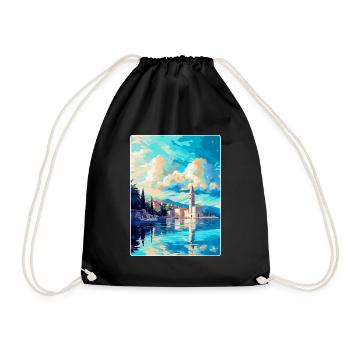 Split Kroatien Vintage Reiseplakat WPA Souvenir - Turnbeutel - Schwarz - Vorne