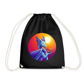 Sommer Blauer Drache - Turnbeutel - Schwarz - Vorne
