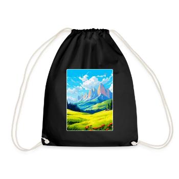 Dolomiten Italien Vintage Reiseplakat Souvenir WPA - Turnbeutel - Schwarz - Vorne