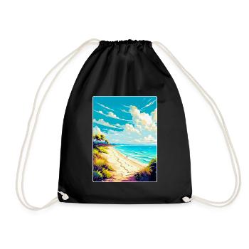 Strand Podrace Kroatien Vintage Reiseposter WPA - Turnbeutel - Schwarz - Vorne