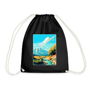 Paklenica Croatie Affiche de voyage vintage souvenir - Sac de sport léger - noir - Devant