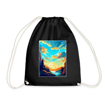 Podyji République tchèque Affiche de voyage vintage WPA - Sac de sport léger - noir - Devant