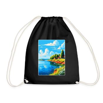 Vaasa Finlande Affiche de voyage vintage WPA Souvenir - Sac de sport léger - noir - Devant