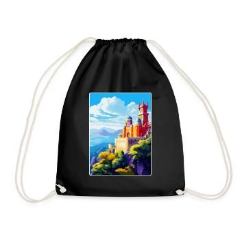 Sintra Portugal Affiche de voyage vintage Souvenir WPA - Sac de sport léger - noir - Devant