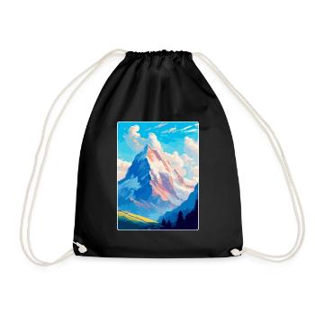 Eiger Suisse Affiche de voyage vintage souvenir - Sac de sport léger - noir - Devant