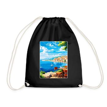 Croatie Vintage Voyage Poster Souvenir Souvenir - Sac de sport léger - noir - Devant