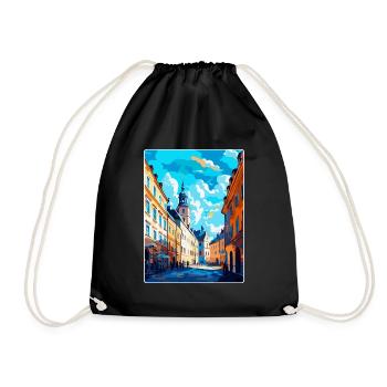 Lublin Pologne Affiche de voyage vintage WPA Souvenir - Sac de sport léger - noir - Devant