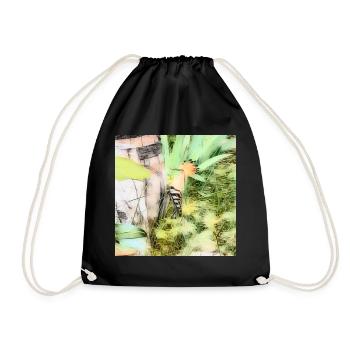 Huppe fasciée oiseau mignon - Sac de sport léger - noir - Devant