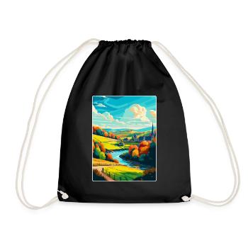 Ardennes France Vintage Travel Poster Souvenir WPA - Drawstring Bag - black - Front