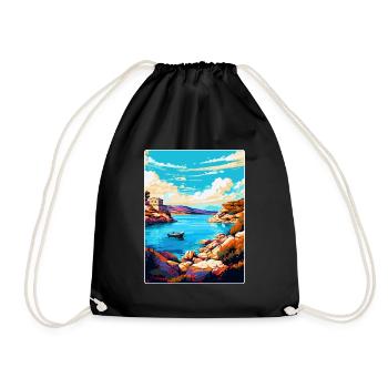 Kornati Kroatien Vintage Reiseplakat Souvenir WPA - Turnbeutel - Schwarz - Vorne