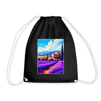 Provence Frankreich Vintage Reiseplakat Souvenir WPA - Turnbeutel - Schwarz - Vorne