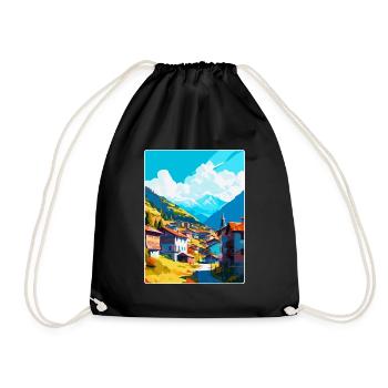 Artvin Türkei Vintage Reiseposter WPA Souvenir - Turnbeutel - Schwarz - Vorne