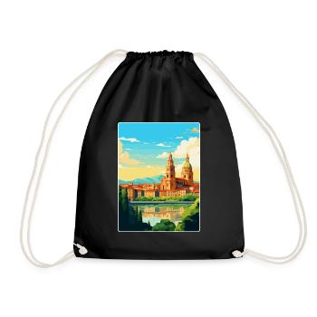 Salamanque Espagne Affiche de voyage vintage Souvenir WPA - Sac de sport léger - noir - Devant