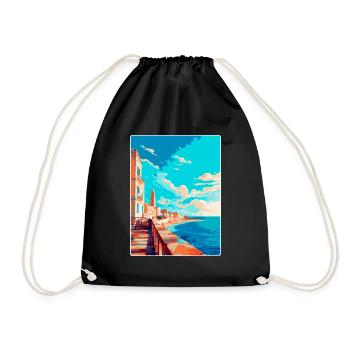 Cadix Espagne Affiche de voyage vintage WPA Art Souvenir - Sac de sport léger - noir - Devant