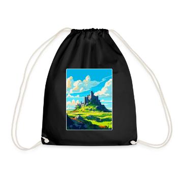 Rock Of Cashel Irlande Royaume-Uni Affiche De Voyage Vintage - Sac de sport léger - noir - Devant