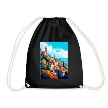 Grasse France Affiche de voyage vintage WPA Souvenir - Sac de sport léger - noir - Devant