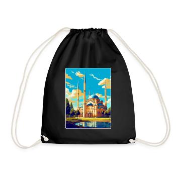 Edirne Türkei Vintage Reiseposter WPA Souvenir - Turnbeutel - Schwarz - Vorne