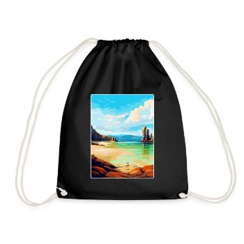 Île de Lewis, Écosse, Royaume-Uni, Affiche de voyage vintage - Sac de sport léger - noir - Devant