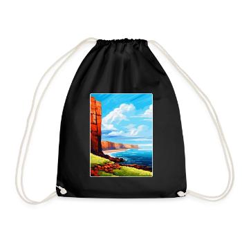 Isle Of Hoy Scotland Uk Vintage Travel Poster WPA - Drawstring Bag - black - Front