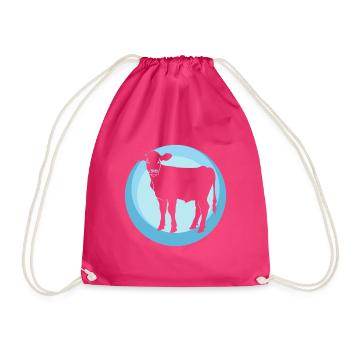 Bien-être animal biologique végétalien - Sac de sport léger - fuchsia - Devant