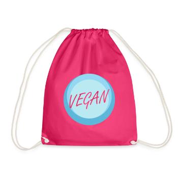 Vegan Pflanzlich Speise - Turnbeutel - Fuchsia - Vorne