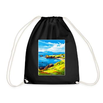 Île de Seil Écosse Royaume-Uni Affiche De Voyage Vintage WPA - Sac de sport léger - noir - Devant