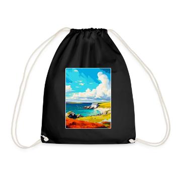 Shetland Écosse Royaume-Uni Affiche de voyage vintage WPA Art - Sac de sport léger - noir - Devant