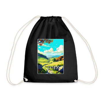 Affiche de voyage du parc national des Yorkshire Dales WPA - Sac de sport léger - noir - Devant