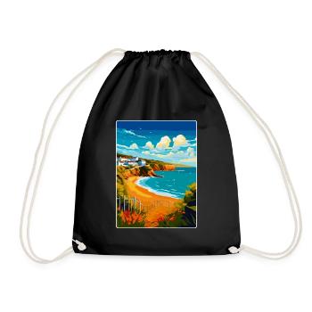 Devon West Country Vintage Reiseposter Souvenir - Turnbeutel - Schwarz - Vorne