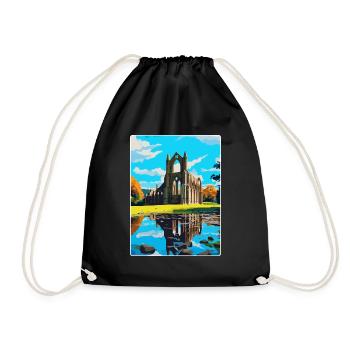 Bolton Abbey England Uk Reise Poster Souvenir WPA - Turnbeutel - Schwarz - Vorne