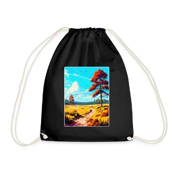 Cannock Chase Vintage Travel Poster Souvenir WPA - Drawstring Bag - black - Front