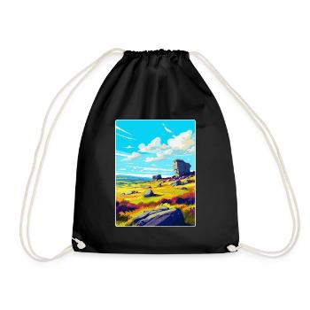 Bodmin Moor Angleterre Royaume-Uni Affiche de voyage Souvenir WPA - Sac de sport léger - noir - Devant
