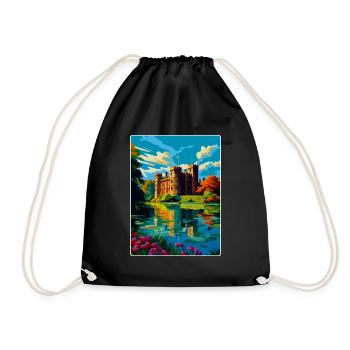 Hever Castle Angleterre Royaume-Uni Affiche de voyage Souvenir WPA - Sac de sport léger - noir - Devant
