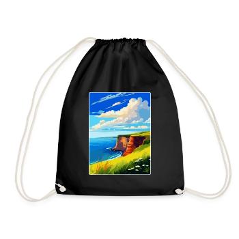 Berry Head Devon Vintage Reiseposter Souvenir - Turnbeutel - Schwarz - Vorne