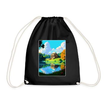 Stourhead Somerset Vintage Reiseposter Souvenir - Turnbeutel - Schwarz - Vorne