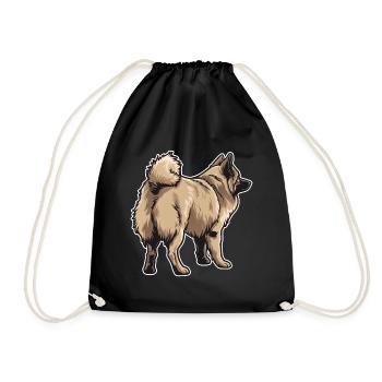 Eurasier Dog - Drawstring Bag - black - Front