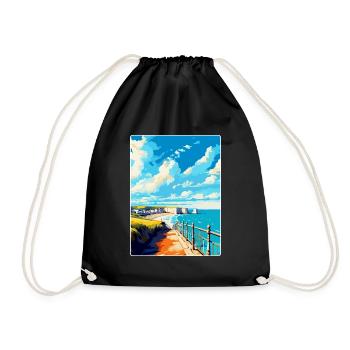 Eastbourne Sussex Vintage Voyage Poster Souvenir - Sac de sport léger - noir - Devant