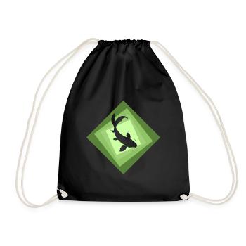 Pêche aux carpes koï - Sac de sport léger - noir - Devant