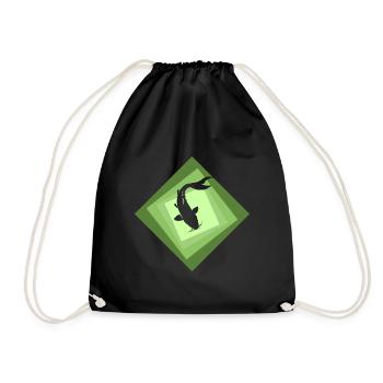 Pêche aux carpes koï - Sac de sport léger - noir - Devant