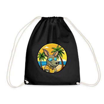 Aardvark Funny Cartoon Lunettes de soleil de plage d’été - Sac de sport léger - noir - Devant